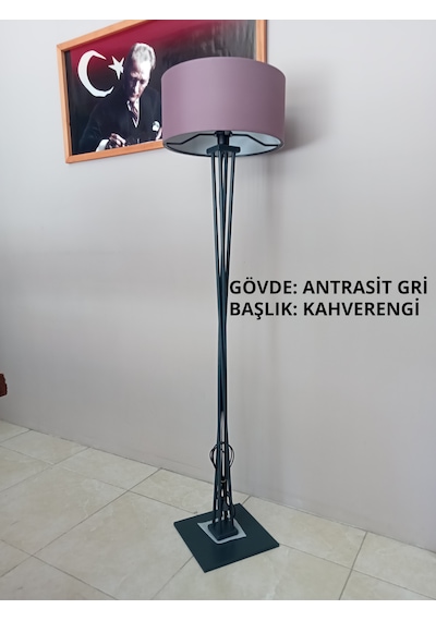 Ahşap Lamdaer Köşe Lambası Kahverengi
