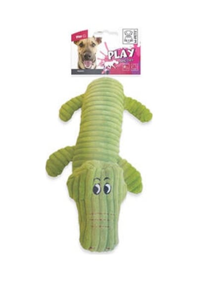 Peluş Timsah Köpek Oyuncağı Yeşil 32x17x9 Cm Çok Renkli