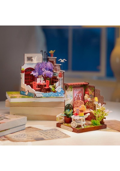 Rolife Ds038 Şık Çay Bahçesi Fancy Tea Yard Dıy Minyatür Maket Model Seti Mini Dollhouse 3d Model Kit Detaylı Dekoratif Hobi Seti 3d Puzzle Tiny House