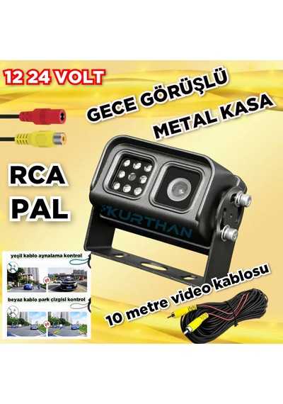 Go-480 Metal Kasa Ledli Araç Kamerası 12-24 V Pal