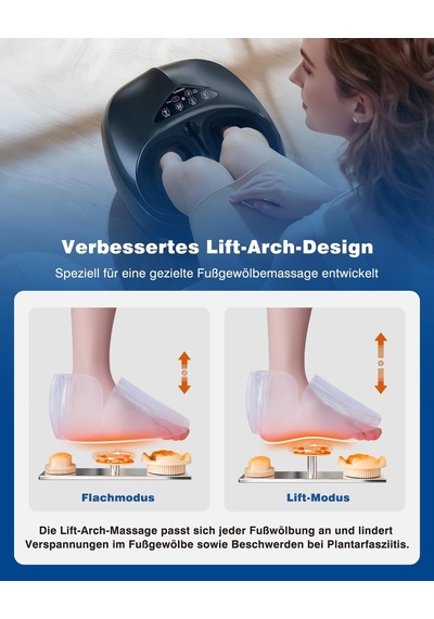 Knqze Isı Ve Uzaktan Kumandalı Shiatsu Ayak Masajı, Geliştirilmiş Kaldırma Kemeri Tasarımı, 3d Derin Yoğurma Masajı, Plantar Fasiit Ve Ayak Ağrısından Kurtulma, 48 Bedene Kadar, Kadın Erkeklere Hediyeler