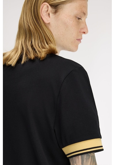 Fred Perry M2396-90a Twin Tipped Cuff Erkek Tişört Siyah