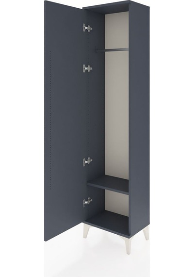 Arges Dolap Tek Raflı Tek Kapaklı Tek Askılı 44x30x182 Antras... Antrasit Arges Dolap Tek Raflı Tek Kapaklı Tek Askılı 44x30x182 Antras... Antrasit