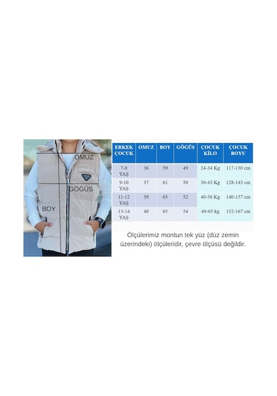 Pina Kids Erkek Çocuk Çıtçıt Kapüşonlu Nova Kumaş Şişme Yelek Ylk3026 Camel