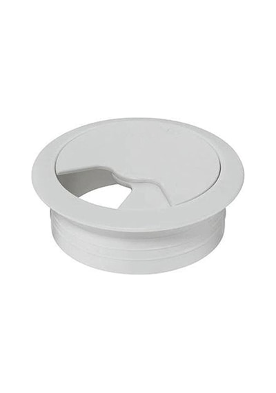 Masa Üstü Kablo Kanalı Deliği Kapağı Beyaz Masa Kapağı 6Cm 5 Adet