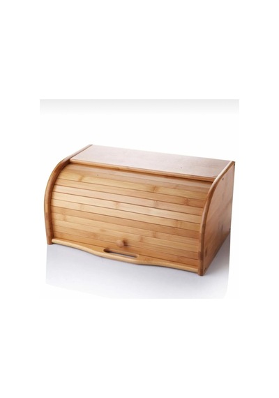Bambu Açılır Kapanır Kapaklı Ekmek Kutusu Ekmeklik Ekmek Dolabı 38x19cm Kahverengi Kahverengi