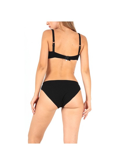 Doremi Seamless Kapsız Straplez Wire Sütyen Siyah-75 siyah
