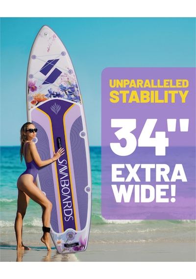 Lavender Harmony 11 Geniş Ve Dengeli Şişme Paddle Board 335x86x15 Cm (Tekerlekli taşıma çantalı) Sup Seti