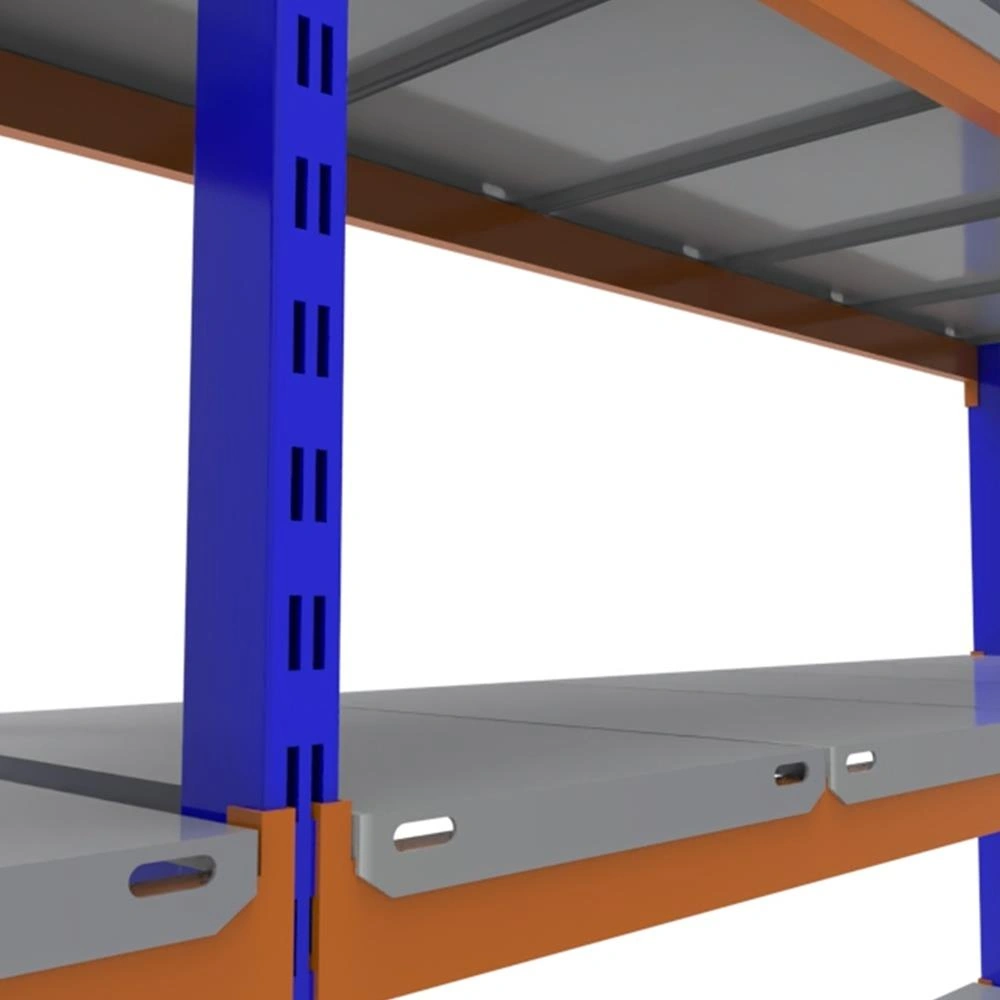 Raf Burada 4 Katlı 3'lü Depo Rafı - 300-350 Kg Taşıma Kapasiteli Hafif Rack Raf- 50x90x200 cm
