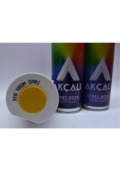 Akçalı Sprey Boya Krom Sarı 316 400ml Krom Sarı