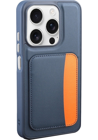 Xiaomi Redmi 15c Uyumlu Kartlıklı Süni Deri X-kart Cüzdan Silikon Kapak Lacivert