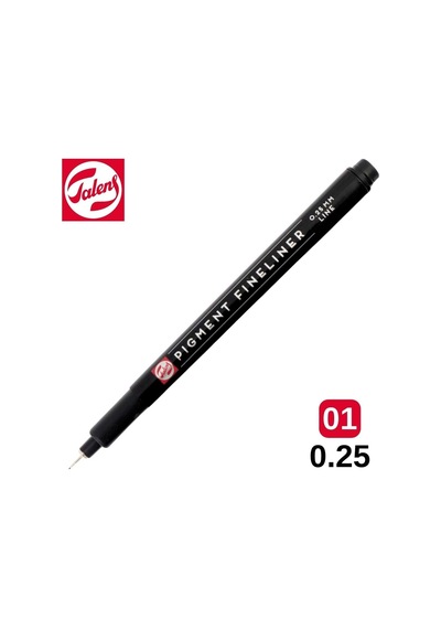 Talens 0.25 Mm Siyah Pigment Fınelıner Çizim Kalemi 1 Adet Hassas Çizim İçin Rt90480925