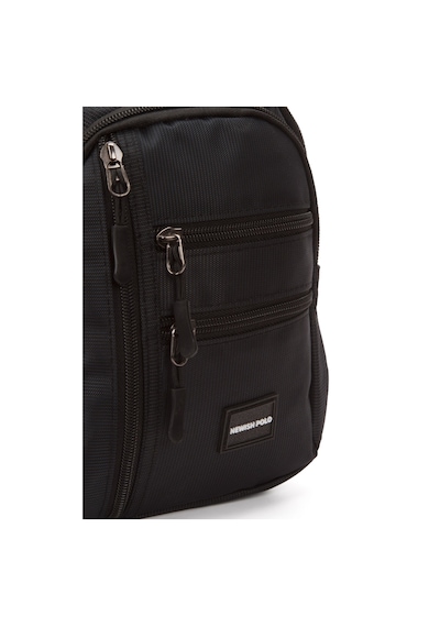 Newish Polo Erkek Kumaş Usb Kulaklık Çıkışlı Bodybag Göğüs Ve Omuz Çantası New172 - Siyah