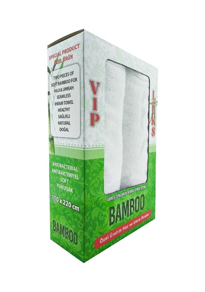 Hac Ve Umre İhramı Özel Üretim Bambu 110 X 220 Cm 2 Parça İhram Sabunu Ve İhram Şampuanı Hediyeli