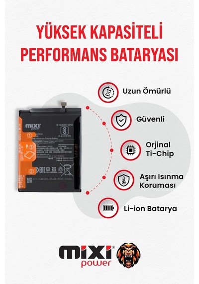 Xiaomi Redmi Note 7 / Note 7 Pro Uyumlu Tam Kapasite Batarya
