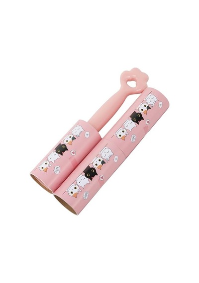 Smartizi Pati Tasarımlı Tüy Toplayıcı Rulo Seti - 1 Sap + 2 Yedek Rulo Toplam 90 Yaprak Kedi Ve Köpek Tüy Temiz Diğer