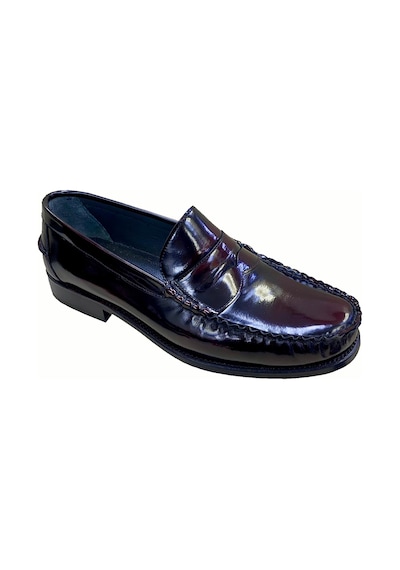 Erkek Loafer Bordo Açma Deri İçi Deri Kösele Taban Sula Bordo