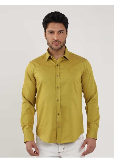 Dufy Koyu Sarı Erkek Slim Fit Düz Brent Yaka Uzun Kol Gömlek - 102499-koyu Sarı Koyu Sarı Dufy Koyu Sarı Erkek Slim Fit Düz Brent Yaka Uzun Kol Gömlek - 102499-koyu Sarı Koyu Sarı