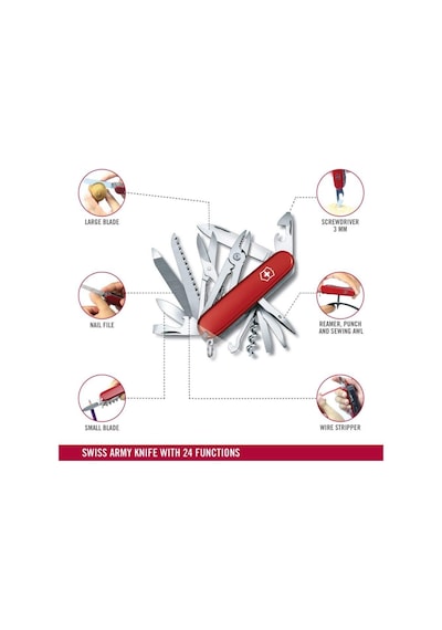 Victorinox Kamp Çakı 1.3773 Handyman 24 İşlev Kırmızı İsviçre Kamp Çakısı Kırmızı
