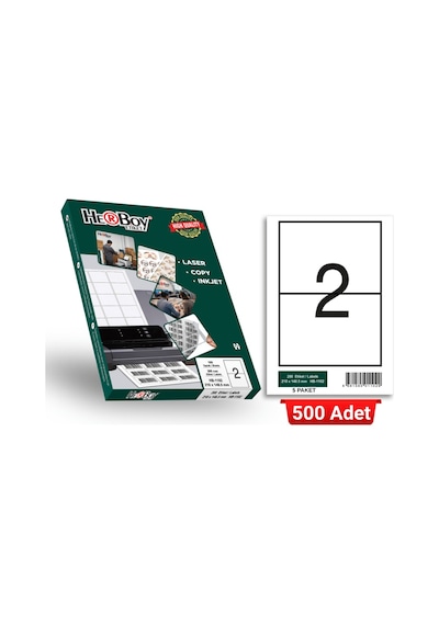 Herboy Hb-1102 210 X 148,5 Mm A4 Baskılı Laser Etiket 500 Adet