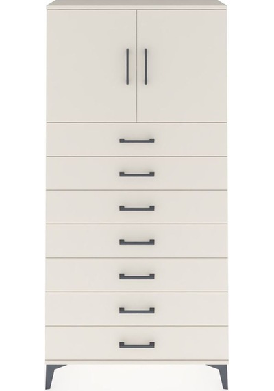Arges Dolap 2 Raflı 7 Çekmeceli 2 Kapaklı 88x30x182 Aytaşı-ay... Aytaşı