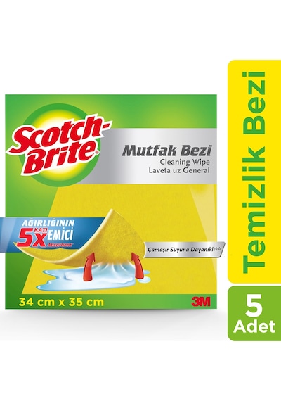 3m Scotch Brite Mutfak Bezi 5'li Renkli