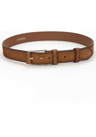 Fossil Hakiki Süet Deri 4 Cm Yarma Spor Kemer Taba Taba