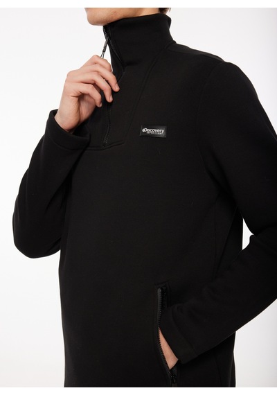 Discovery Expedition Siyah Erkek Bato Yaka Relaxed Fit Sweatshirt D3wm-swt40
