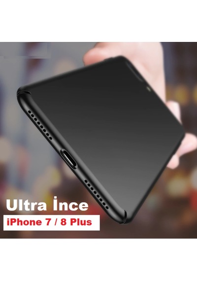 Apple Uyumlu iPhone 8 Plus Ince Mat Kaliteli Kilif 275179558 - Kampanya-Renk / Cam Ekran Koruyucu (+15 Tl)-Lacivert