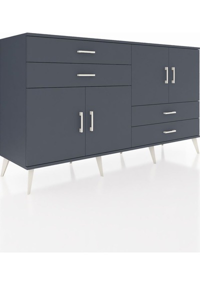 Hyperion Konsol 3 Raflı 4 Çekmeceli 4 Kapaklı 176x44x99 Antrasit- Antrasit-antrasit Hyperion Konsol 3 Raflı 4 Çekmeceli 4 Kapaklı 176x44x99 Antrasit- Antrasit-antrasit