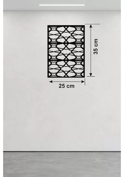 Geometrik Soyut Tasarım Ahşap Duvar Tablosu - 25x35 Cm Lazer Kesim Modern Pano 11