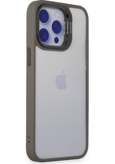 Zengemtx Joko Apple Uyumlu iPhone 15 Pro Max Kılıf Roblox Lens Standlı Kapak - Titan Gri