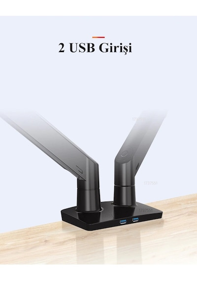North Bayou NB F195A 22-32" Çift Kol Amortisörlü Monitör Tutucu Stand