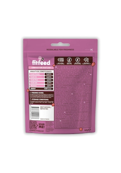 Freeze-dried Çiğ Dana Ciğer Kedi Ödül Maması 40g
