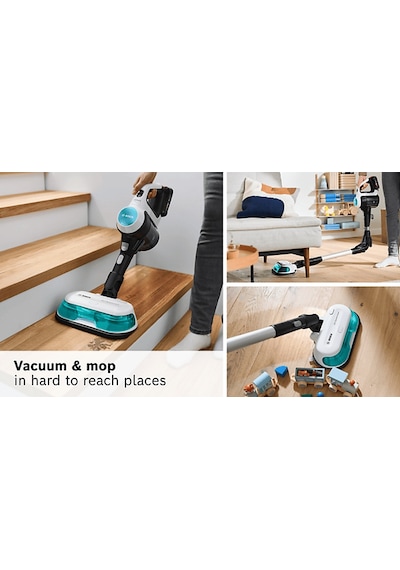 Bosch BCS71HYGTR 2'si 1 Arada Süpürme Ve Silme + Unlimited 7 Prohygienic Şarjlı Süpürge