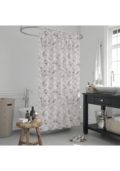Jackline Duş Perdesi 5705 Model Çift Kanat 2X110X200 Cm Çok Renkli