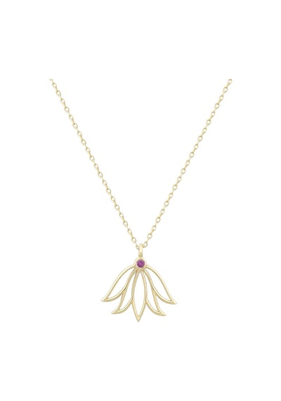 Yakut Lotus Çiçeği Kolye 07414063