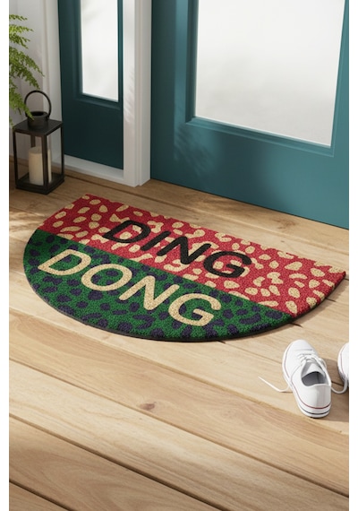 Coco Lording 45x75 Cm Doğal Koko Kıl Paspas,hindistan Naturel Kapı Önü Paspası Yeşil