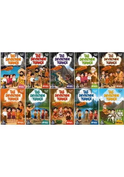 3.ve 4.sınıflar İçin Taş Devrinde Türkçe Hikaye Seti Slime Set Hediye