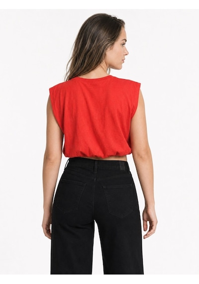 LOFT Crop Kadın Tshirt K.kol Lf2042454 Q1.v1 Kırmızı