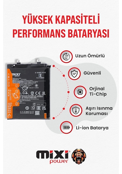 Xiaomi Mi 13t / Poco X6 Pro / Redmi Note 13 Pro 4g / Mi 14t Uyumlu Tam Kapasite Batarya 1 Yıl Garant