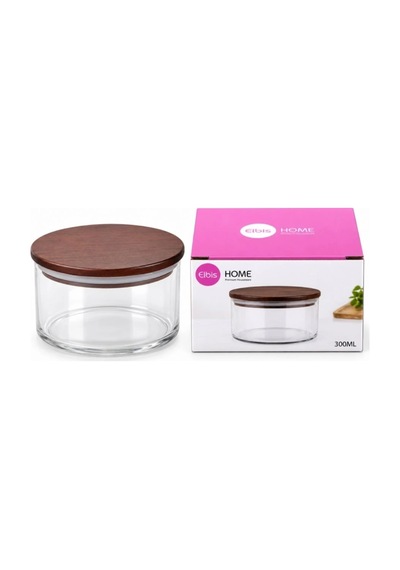 300 Ml Bambu Kapaklı Cam Saklama Renkli