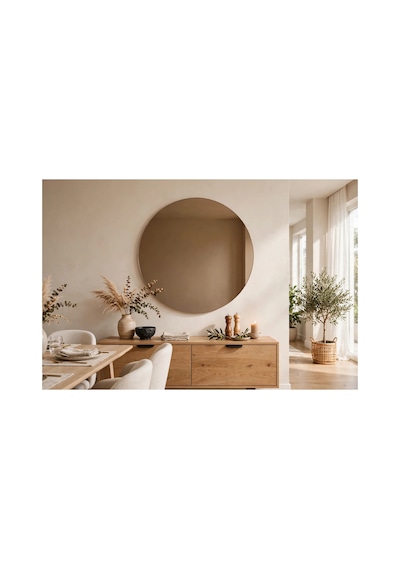 70 Cm 4 Mm Yuvarlak Ayna Gerçek Bronz Ayna Gümüş