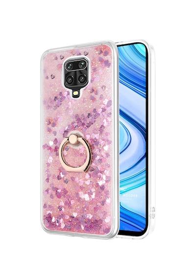 Microsonic Xiaomi Redmi Note 9S Kılıf Glitter Liquid Holder