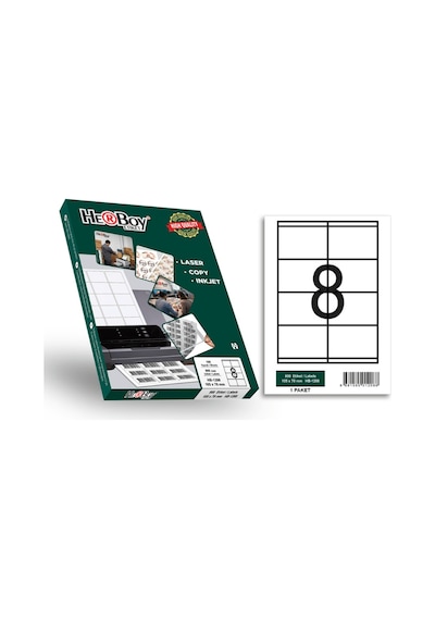 Herboy Hb-1208 105 X 70 Mm A4 Laser Etiket 100 Adet