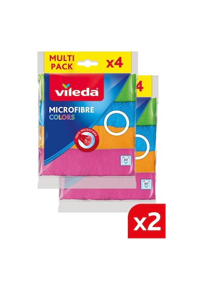 Vileda %100 Mikrofiber Colors Temizlik Bezi 2 x 4'lü