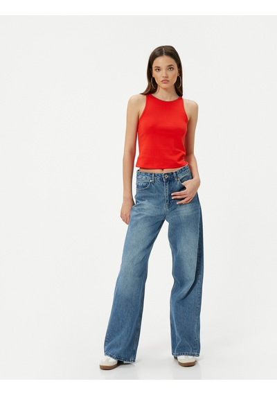 Koton Bisiklet Yaka Atlet Slim Fit Kırmızı 4sal30070ık Kırmızı