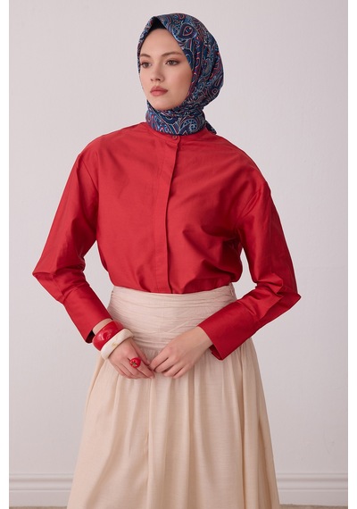 Belli Etnik Desen %100 Twill İpek Eşarp Be04 Lacivert