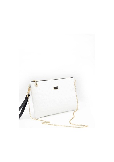Silver Polo Sp1034 Kadın Portföy & Clutch Logolu Beyaz-beyaz