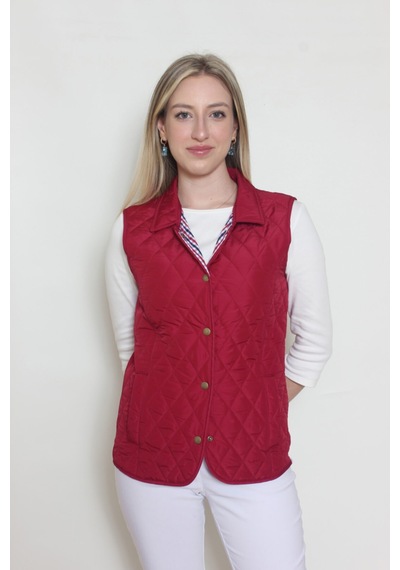 CottonCool Kadın Kapitone Yelek Bordo